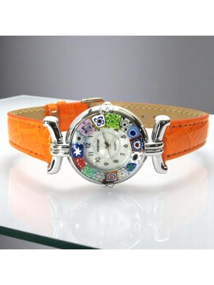 LADY wristwatch with Murrine Murano glass hand made authentic Made in Italy