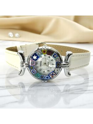 LADY wristwatch with Murrine Murano glass hand made authentic Made in Italy