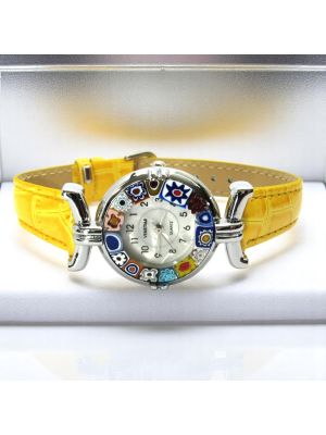 LADY wristwatch with Murrine Murano glass hand made authentic Made in Italy