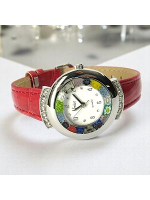 STAR wristwatch with Murrine Murano glass hand made authentic Made in Italy