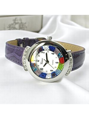 STAR wristwatch with Murrine Murano glass hand made authentic Made in Italy