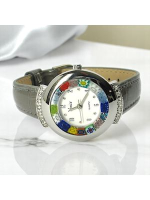 STAR wristwatch with Murrine Murano glass hand made authentic Made in Italy