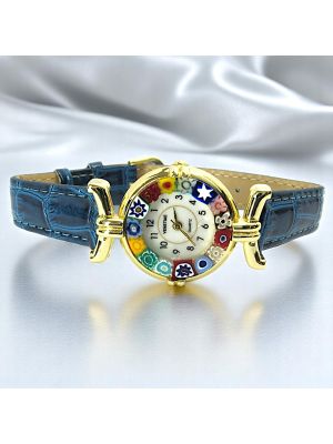 LADY wristwatch with Murrine Murano glass hand made authentic Made in Italy