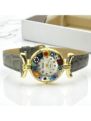 LADY wristwatch with Murrine Murano glass hand made authentic Made in Italy