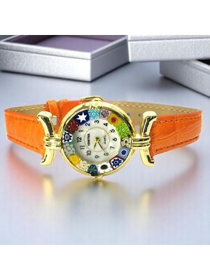 LADY wristwatch with Murrine Murano glass hand made authentic Made in Italy