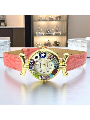 LADY wristwatch with Murrine Murano glass hand made authentic Made in Italy