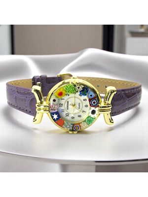 LADY wristwatch with Murrine Murano glass hand made authentic Made in Italy