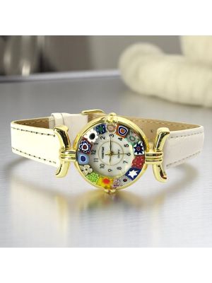 LADY wristwatch with Murrine Murano glass hand made authentic Made in Italy