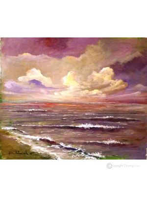 LOSE TO INFINITY Acrylic painting on canvas modern Made in Italy 