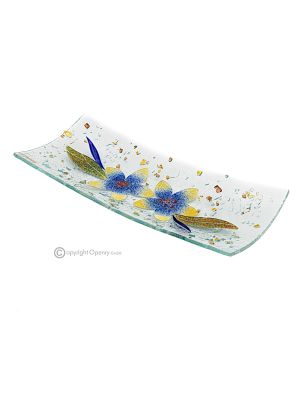 GILGIO – Centerpiece, tray, serving dish, handmade artistic glass, modern design