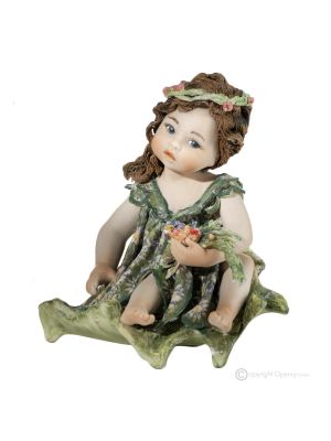 SPRING Capodimonte statuette, representation of the season in porcelain.