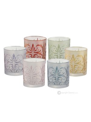 TATTOO Set of 6 authentic modern hand painted water glasses in superior quality glass.