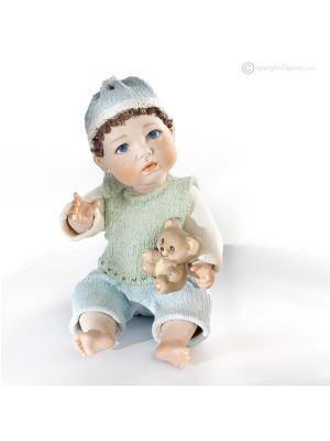 TEDDY - Italian art doll, made with fine porcelain.