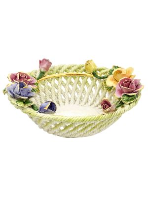 Decorative basket - Home styling - Vibrant multicoloured roses