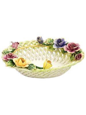 Decorative basket - Home decò - Vivid color floral artwork