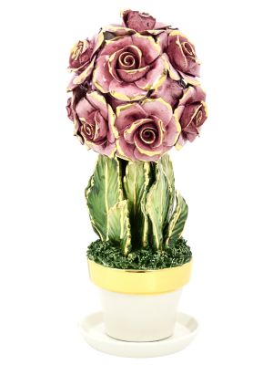 Centerpiece sculpture ceramic - Home style - Blooming plant
