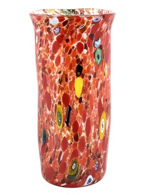 Italian Murano glass vase - Home decoration - Multicolor spots