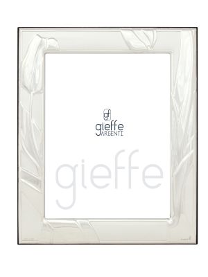Photoframe silver - Home deco - Fine tulip flowers pattern