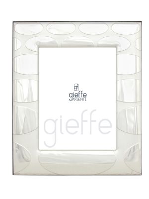 Photo frame in silver - Home decoration - Shiny oval bubbles
