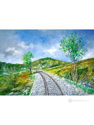 HOMEWARD Acrylic painting on canvas modern Made in Italy 