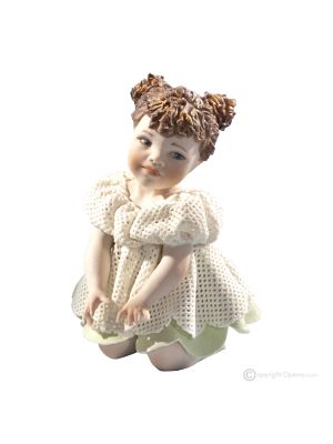 VIOLETTA Romantic Capodimonte porcelain doll, enchanting beauty.