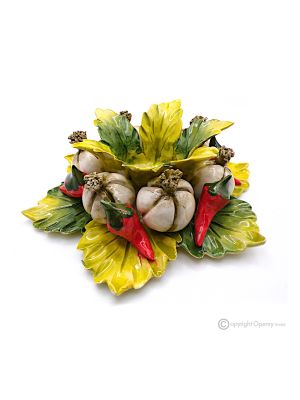 CANDLE HOLDER – Centerpiece table decoration, Capodimonte ceramic, handmade