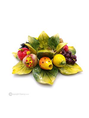 FRUIT CANDLE HOLDER – Centerpiece table decoration, Capodimonte ceramic