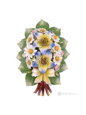 ORCHIDS - Floral wall composition, Capodimonte ceramic, high quality
