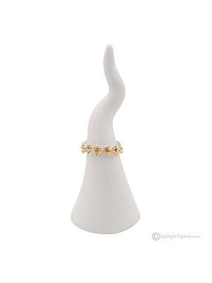 CORNO NAPOLI – Centerpiece for table, fine Capodimonte ceramic, handmade