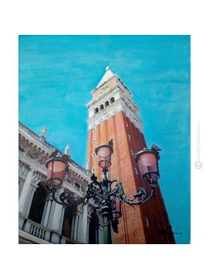 S.MARCO Painting on canvas by Massimo Scarpa with encaustic technique