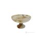 FRUIT BOWL in Onyx Iris marble, handmade centerpiece. decorative authentic natural stone.
