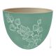 ORCHIDEA Cachepot plant pot holder authentic artistic ceramic made and decorated by hand green