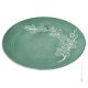 ORCHIDEA Centerpiece plate bowl authentic artistic ceramic made and decorated by hand Made in Italy green