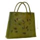 FOGLIE Totes shoulder bag handcrafted women's bag in real leather with imprinted leaves Green
