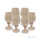Set of 6 Teak marble glasses, untreated natural stone only for water, handmade.