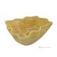 CENTERPIECE in honey onyx, authentic natural stone, elegant handmade luxury element.