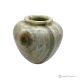 Spherical VASE in green onyx marble, authentic stone, handmade, modern design.