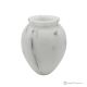 Curved VASE in white Ibiza marble, genuine stone, handmade, elegant design.