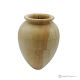 Curved VASE in marble, natural Teak and genuine stone, handmade, exclusive design.