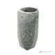 FLOWER VASE in grey marble, natural stone, handcrafted, diamond design.