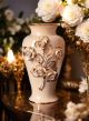 Vase ceramic art - Office décor - Roses bouquet Swarovski inserts