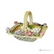 Decorative basket ceramic - Home style - Square floral motif