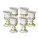 Set of 6 handmade ceramic goblets in baroque style, with gold details, handmade.