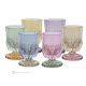 ADA Set of 6 authentic modern hand painted water glasses in premium quality glass.