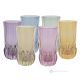 ADA Set of 6 Authentic Modern Hand Painted Drinking Glasses in Premium Quality Glass.-Multi-colored 