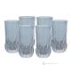 ADA Set of 6 Authentic Modern Hand Painted Drinking Glasses in Premium Quality Glass.-Blue