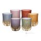 CALLE Set of 6 authentic modern hand painted water glasses in superior quality glass.