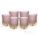 Set of 6 authentic modern hand painted water glasses in premium quality glass.