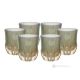 CALLE Set of 6 authentic modern hand painted water glasses in superior quality glass.