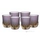 CALLE Set of 6 authentic modern hand painted water glasses in superior quality glass.